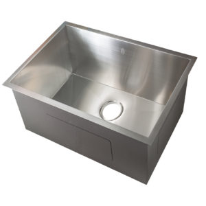 SLU205 22" Zero Radius Under Mount 18 Gauge Single Bowl Stainless Steel Kitchen Sink