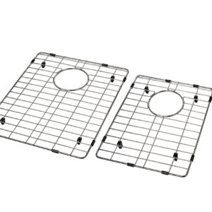 SLU235 GRID SLU235 32" x 19" Double Bowl 60/40 Zero Radius Under Mount Hand Made Kitchen Sink Grid