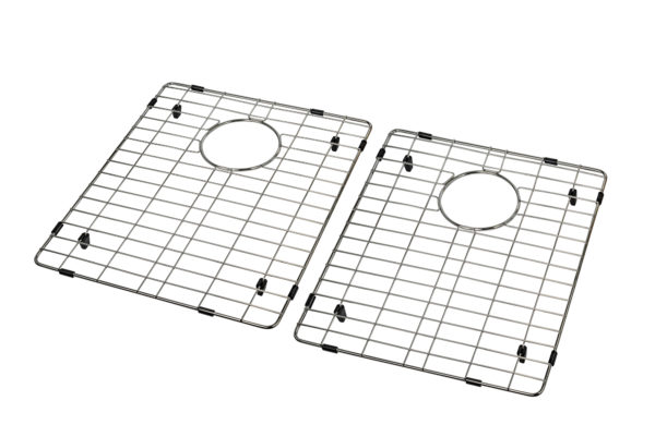 SLU225 32" x 18" 50/50 Double Bowl Zero Radius Under Mount Kitchen Sink Grid